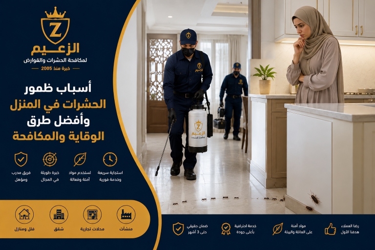 أسباب ظهور الحشرات في المنزل